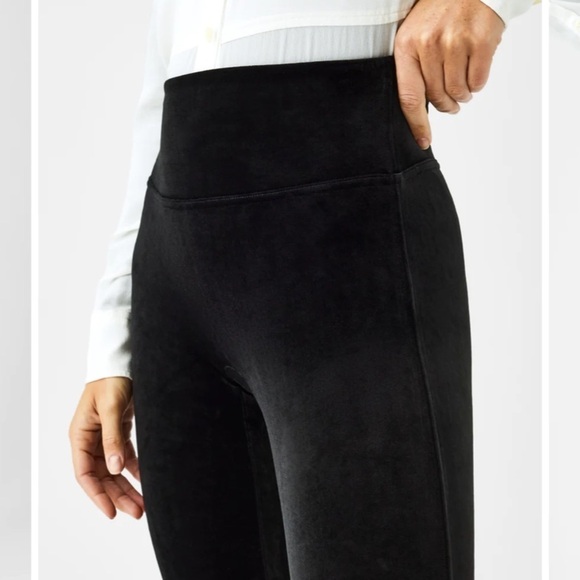 Spanx Black Velvet Leggings Size Xl - Picture 5 of 17